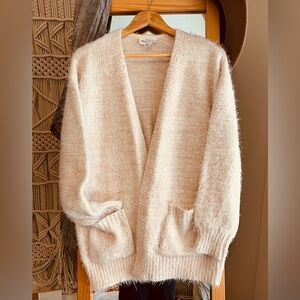 For The Republic Soft Pink/Blush Eyelash Knit Cardigan